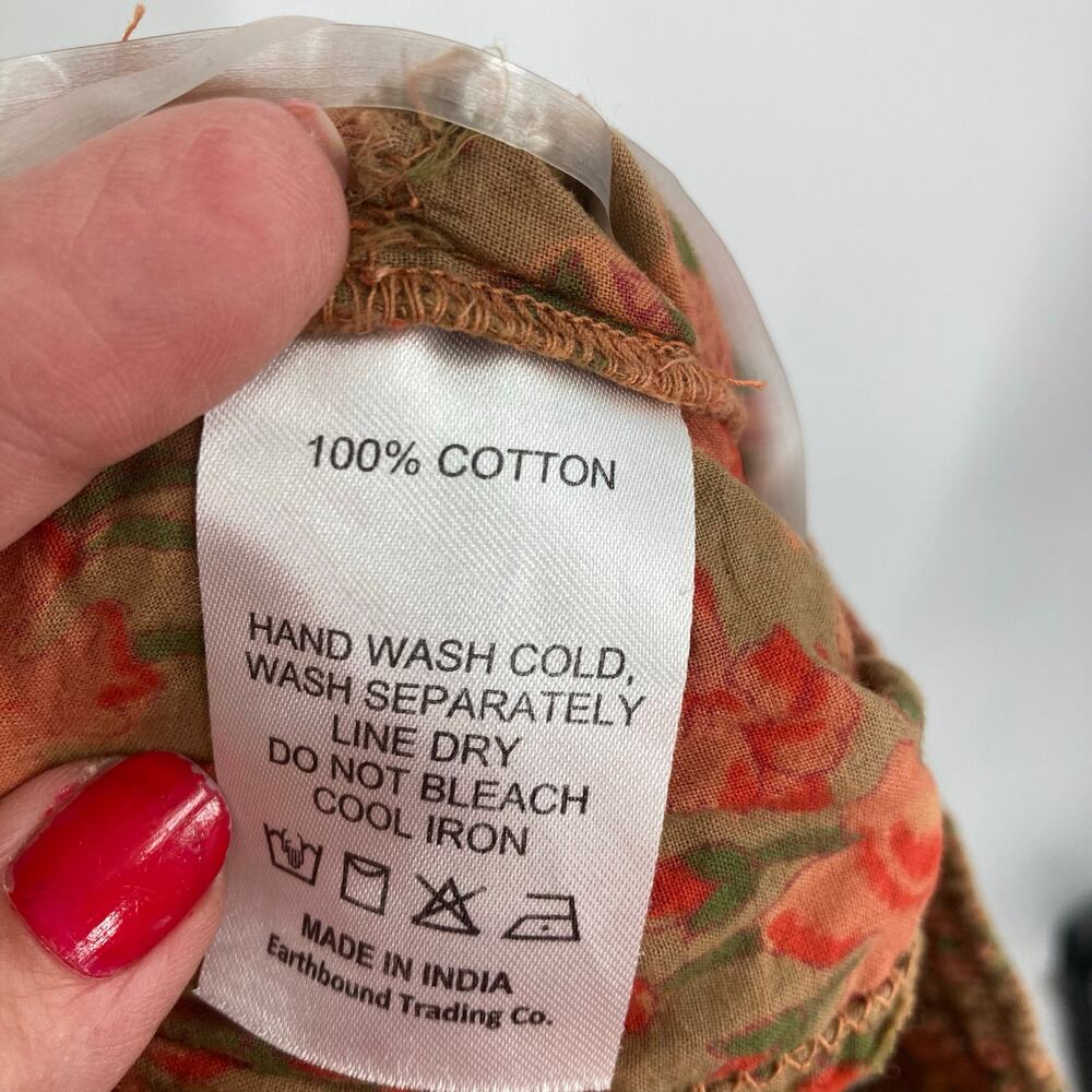 Earthbound Boho Patchwork Smock High Waisted Cott… - image 8